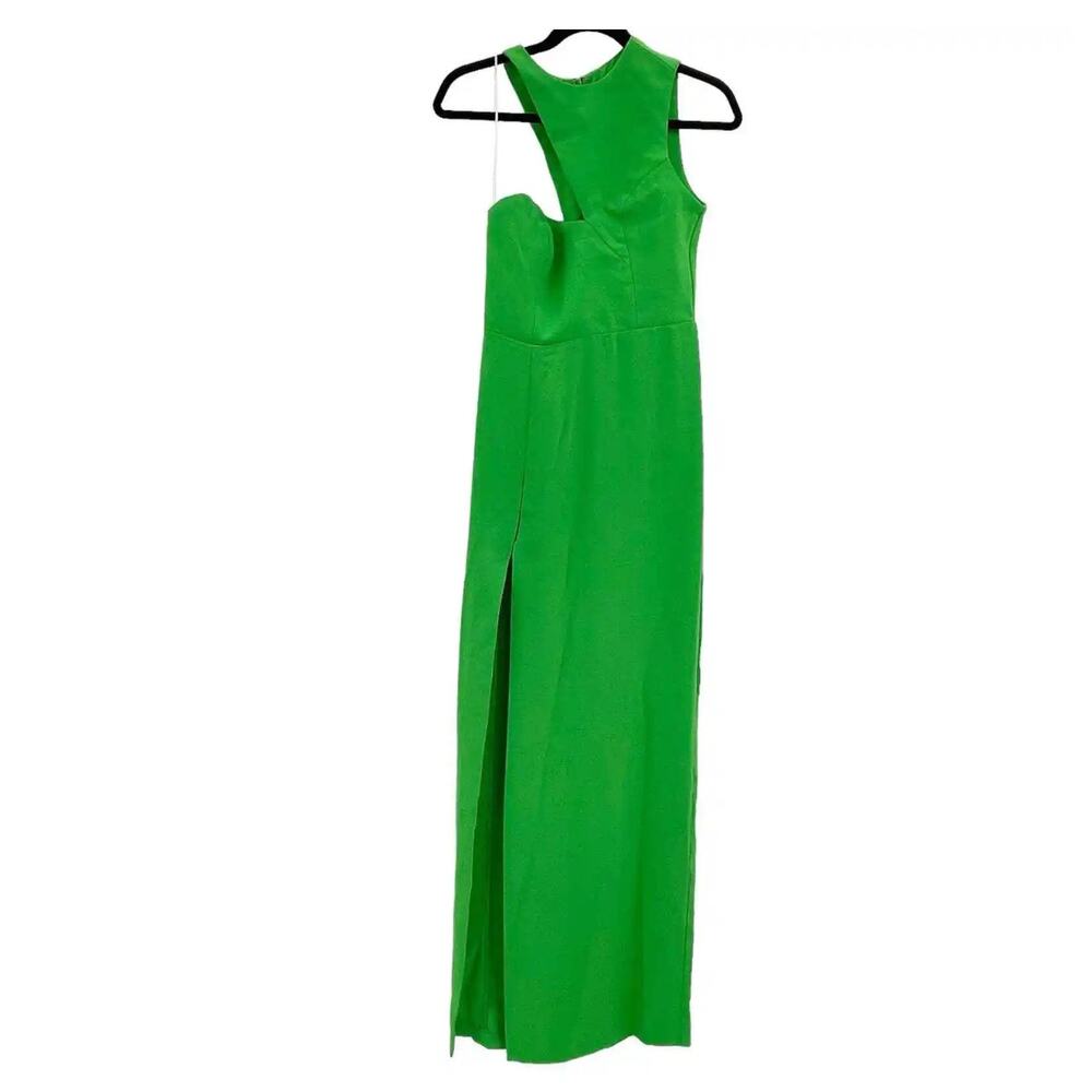 Amanda Uprichard Gilda Gown One-Shoulder Silhouette in Green Women's Size M NWOT - Picture 8 of 11